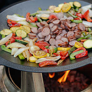 30" Fire Pit Cast Iron Wok Top + Hub - View 2