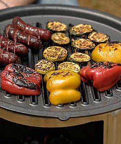 30" Fire Pit Cast Iron Grill + Hub - View 2