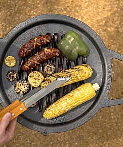 15" Fire Pit Cast Iron Grill Top + Hub - View 2