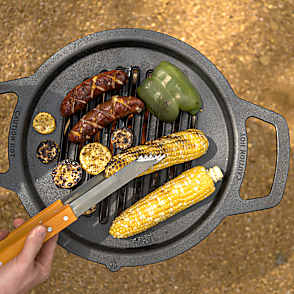 15" Fire Pit Cast Iron Grill Top + Hub - View 2