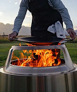 27" Fire Pit Cast Iron Wok Top + Hub - View 2