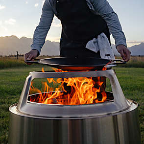 27" Fire Pit Cast Iron Wok Top + Hub - View 2