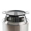 30" Fire Pit Cast Iron Grill + Hub - View 1