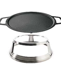30" Fire Pit Cast Iron Griddle Top + Hub - View 2